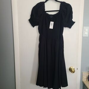 TORRID New With Tag Sexi Goth Boho Midi dress Stretch Top Flutter Skirt Size M/L